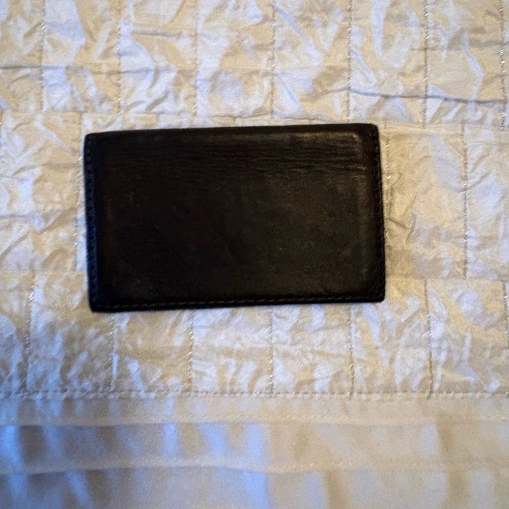 Sophisticated Black Leather Card Holder